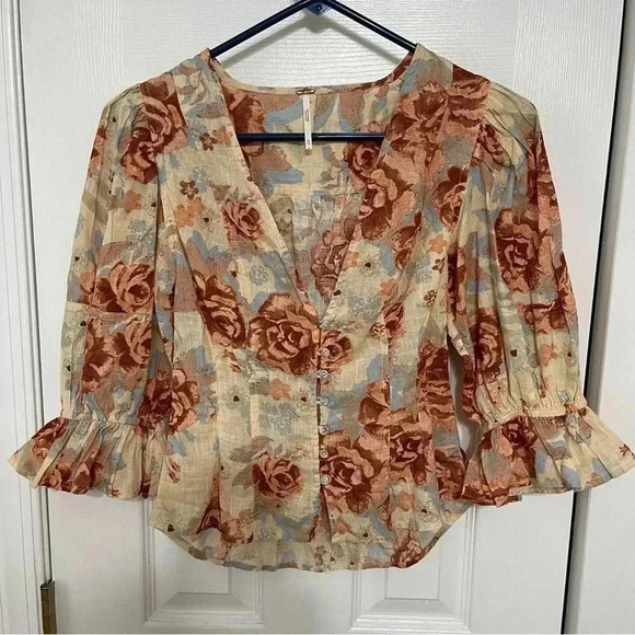 Free People Found You Printed Top ~ Size XS! Absolutely gorgeous top! - Picture 5 of 13